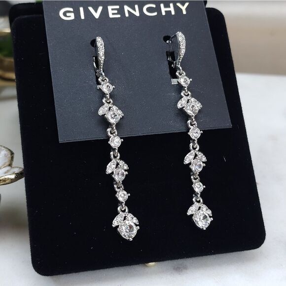 Authentic NWT Givenchy Swarovski Crystal Drop Earring with Unbranded Box - Picture 6 of 9